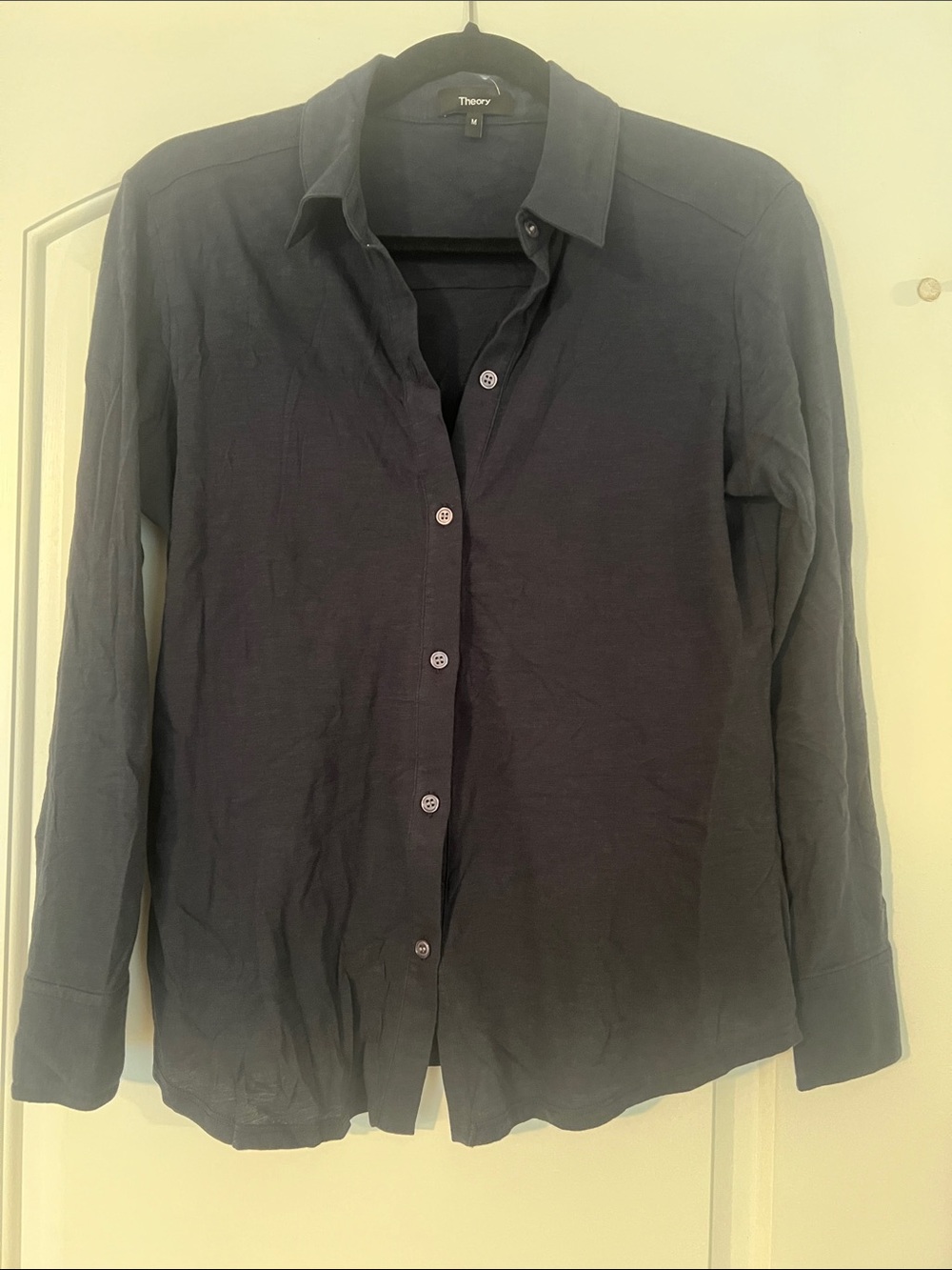 Theory Navy Button-Up Shirt